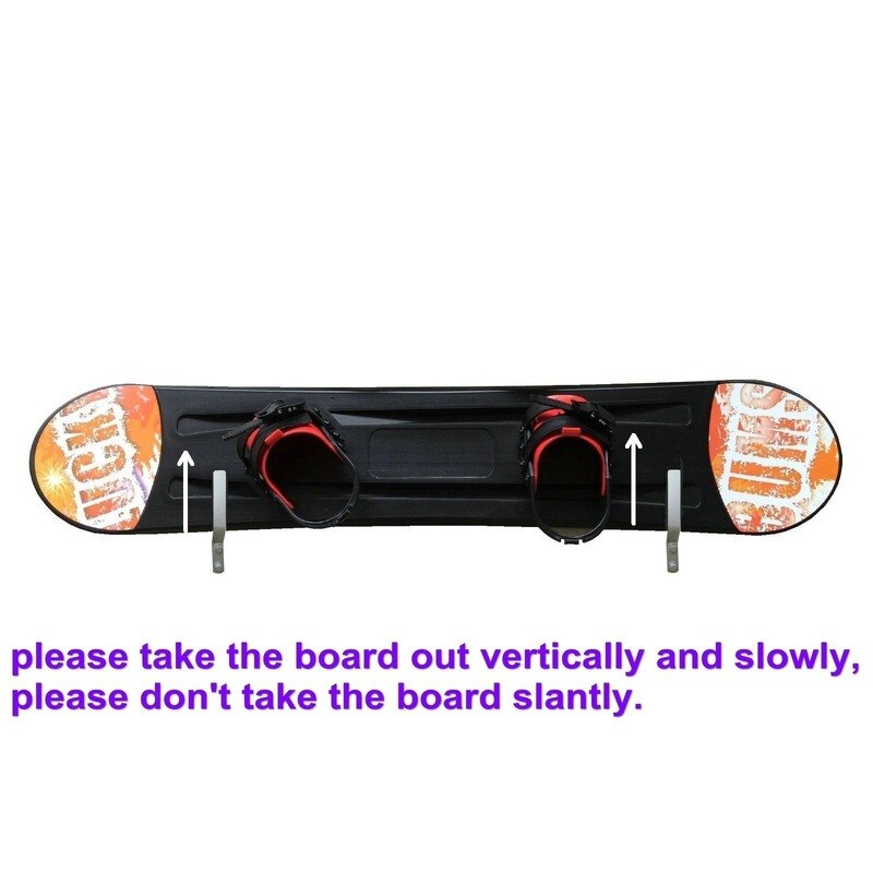 Snowboard Wall Storage Rack Wall Mount Wall Display Rack -Aluminum, 1 Pairs