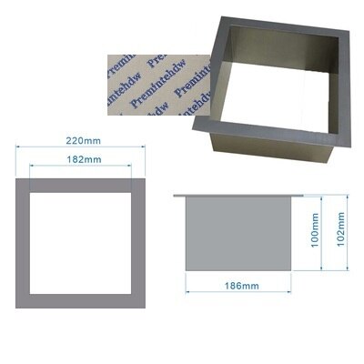 304 stainless Steel Square Round Built-in In Countertop Bench Top Waste Trash Chute Grommet No Cover Bathroom Hotel Public