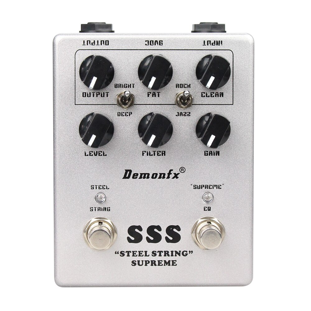 Pédale D'effet Pour Guitare Demonfx TS RED II Version 2.0 - Overdrive Avec Switch TS9/TS808 - Alimentation 9V