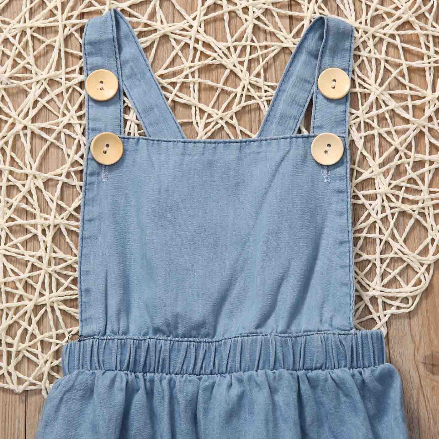 ¡NOVEDAD DE ! Bodys de para bebés para primavera y verano, bodys de algodón para bebés recién nacidos, conjunto de ropa vaquera sin mangas para niños y niñas