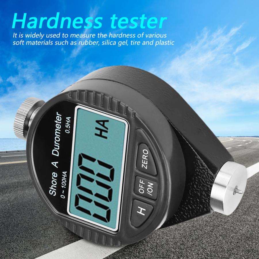 Hardness Tester Digital 100HD A Durometer Shore Rubber Hardness Tester LCD Display Meter