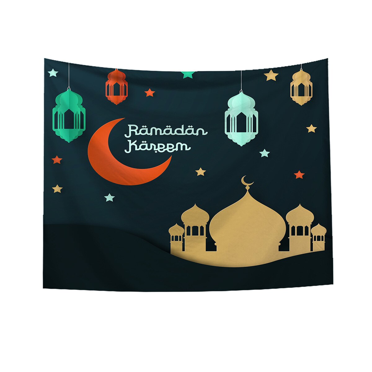 Islamitische ramadan wandtapijt kamerdecoratie achtergrond doek muur huisdecoratie hangend wandtapijt thuis muurschildering strandlaken stijl: 7