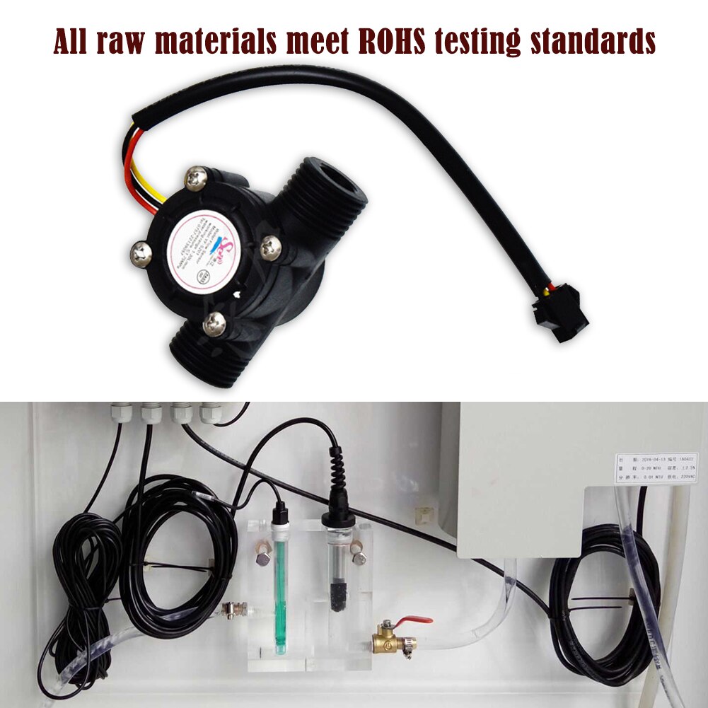 Yf-s201 DC 5-18V Water Flow Sensor 1.75MPa Water Control Liquid Flowmeter Hall Flow Sensor for 1/2 inch Water Heater Dispenser