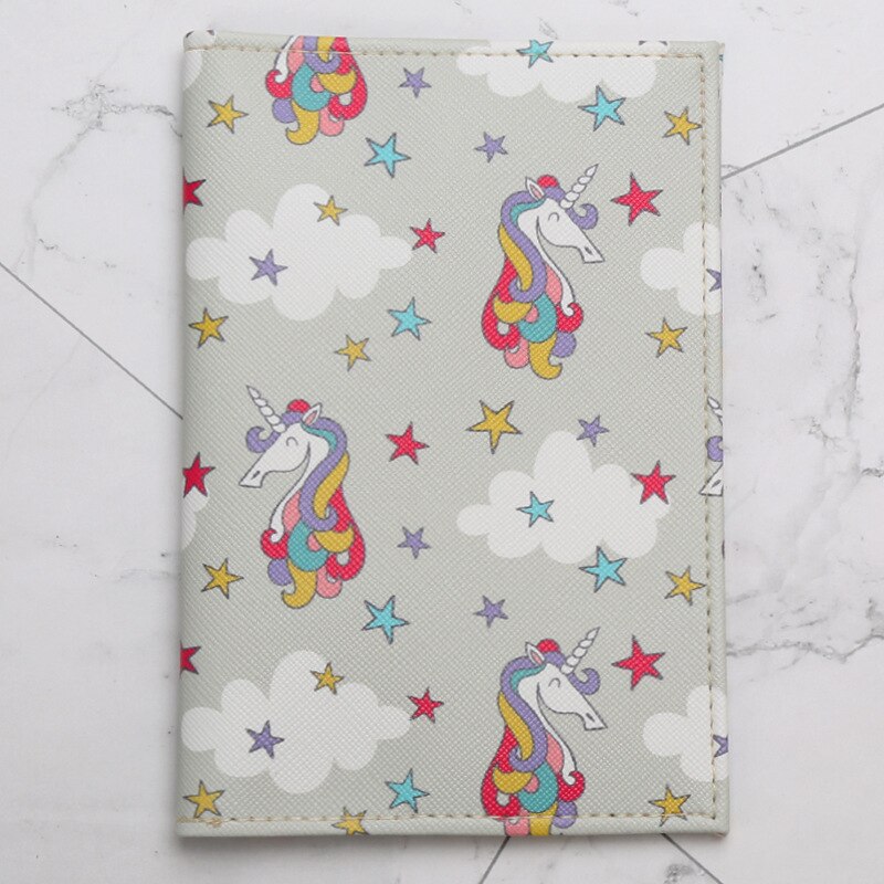 1pc Unicorn PU Leather Travel Passport Cover Cards Case Women Men Travel Credit Card Holder Travel ID&Document Passport Holder: Unicorn10