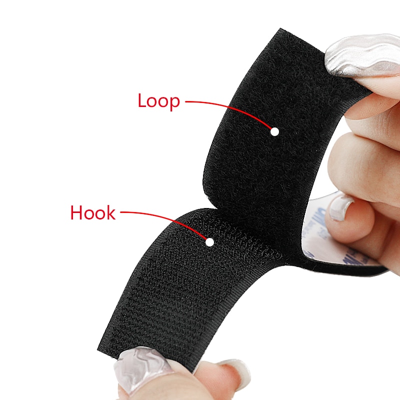 WISHMETYOU 1M/Pairs Strong Self Adhesive Nylon Sticker Velcors Adhesive with Glue Hook And Loop Fastener Tape For Diy Garment