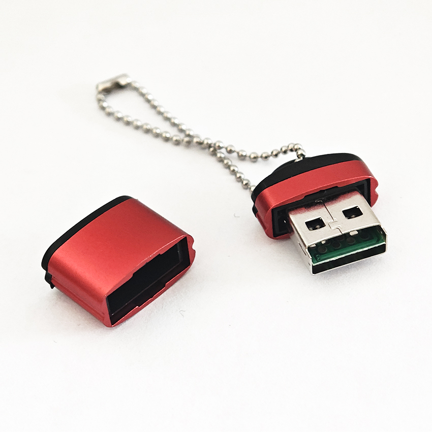 Usb 2.0 micro sd tf-kortläsare, miniminnesadapter för bil, högtalare för bärbar dator, musikuppspelningskonverterare, expansionskort för lagring: Röd