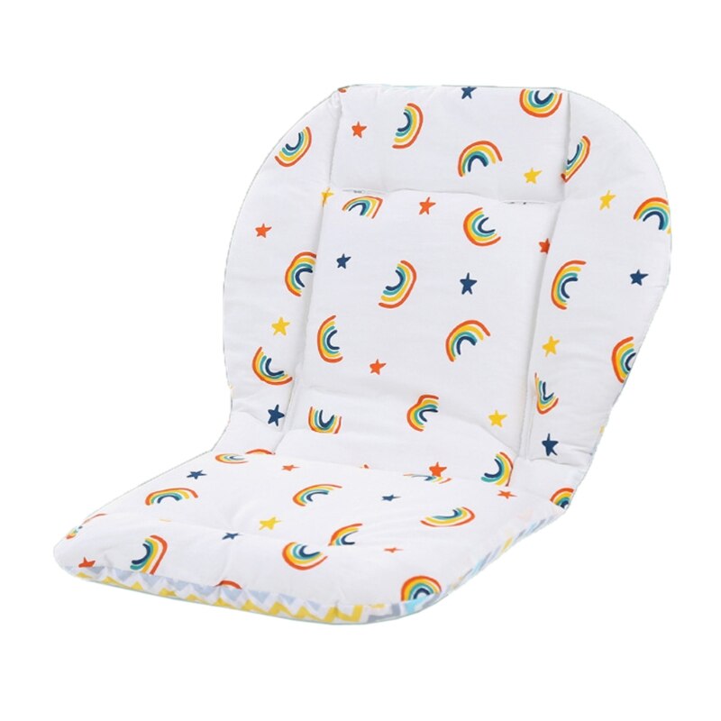 Baby Dining Chair Cotton Pad Stroller Accessories Baby Stroller Cushion Universal Liner Mat Chair Protector Stroller: Diverse rainbow
