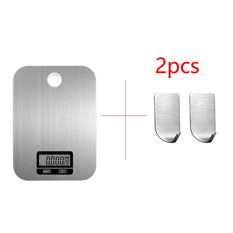 Digital Kitchen Scale 5Kg/1g Stainless Steel Kitchen Electronic Scales High Accurate Food Baking Weigh Scales with wall hook