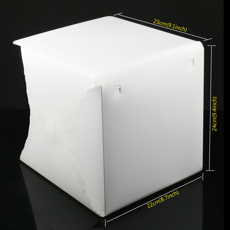 Mini Foto Studio Kasten, 8,9X9X9,5 Zoll Tragbare Fotografie Licht Zelt Bausatz, weiß Faltung Beleuchtung Softbox Mit 40 LED Ligh