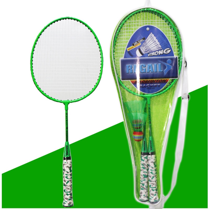 Badminton raquete de badminton e badminton para adolescentes, 2 peças, para treinamento ao ar livre em instituição de treinamento escolar com 2 bolas
