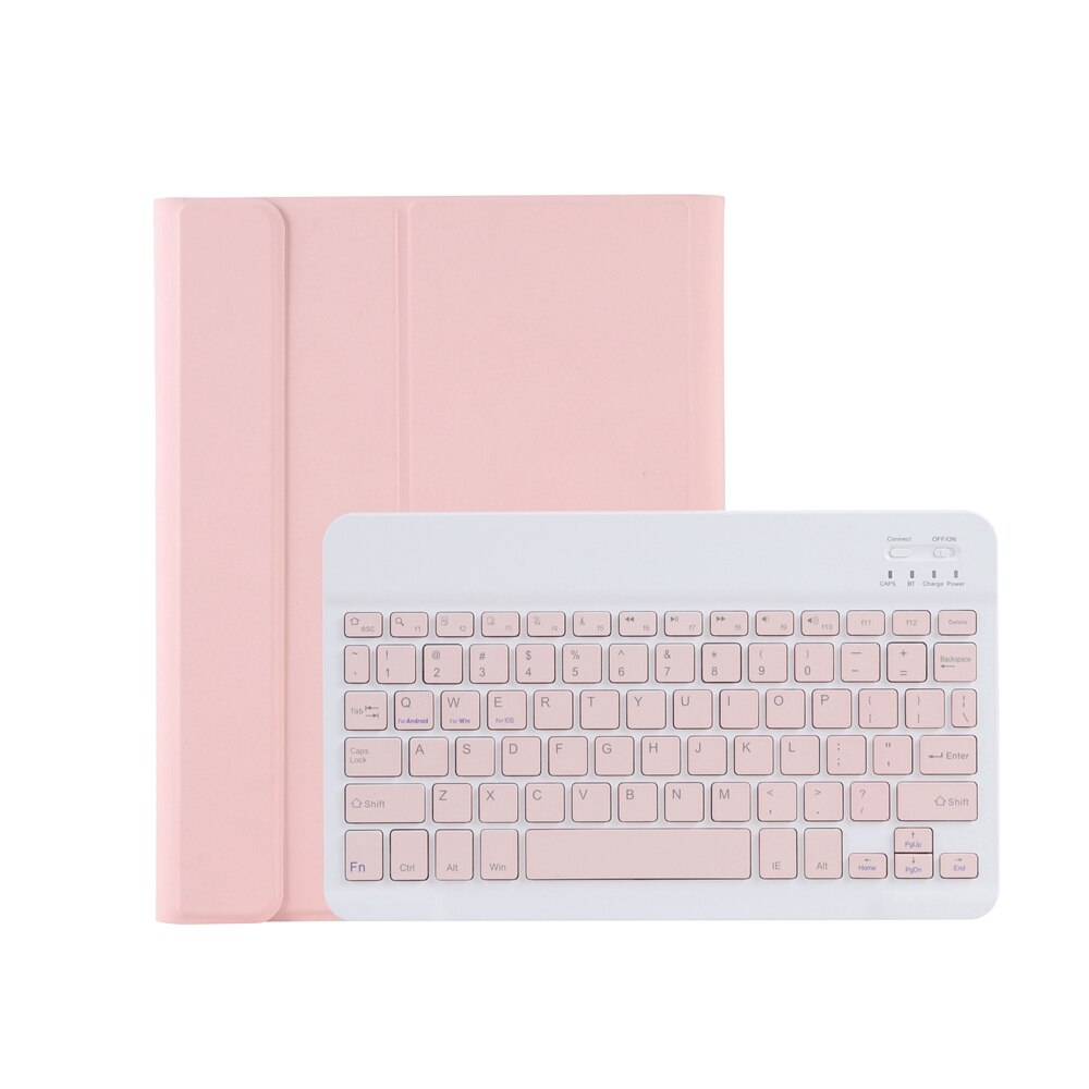 Remova Draadloze Blebluetooth Toetsenbord Coque Voor Ipad Pro 10.2 Inch Tablet \ Ipad 10.2 Inch Candy Kleur Met Pen slot: pink