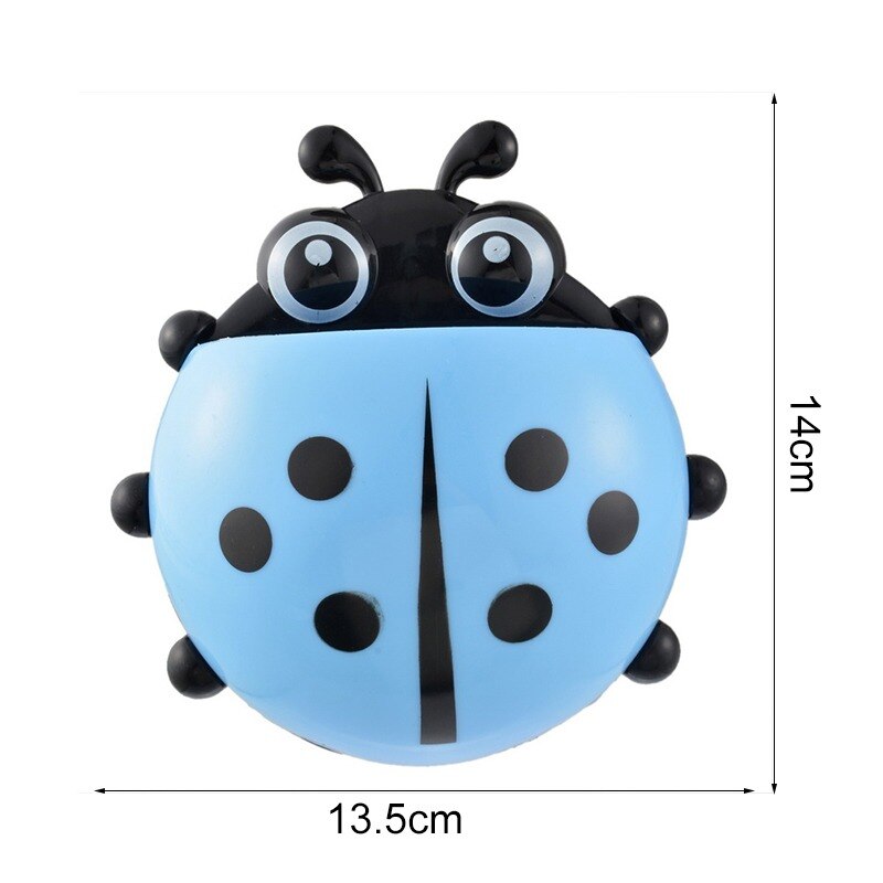 Automatic Toothpaste Dispenser Dust-proof Toothbrush Holder Wall Mount Stand Bathroom Accessories Set Toothpaste Squeezer: blue