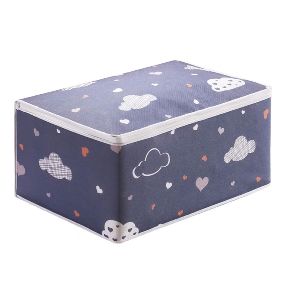 Quilt Storage Bag Foldable Clothes Organizer Waterproof Closet Organizer Pillow Blanket Quilt Storage Box organizador armario: Navy Blue / M