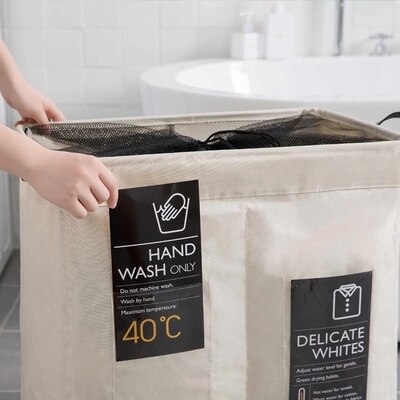 Beskidt tøj opbevaringskurv folde remskive beskidt tøj badeværelse stort vasketøjskurv stof hæmme legetøjsopbevaringsspand
