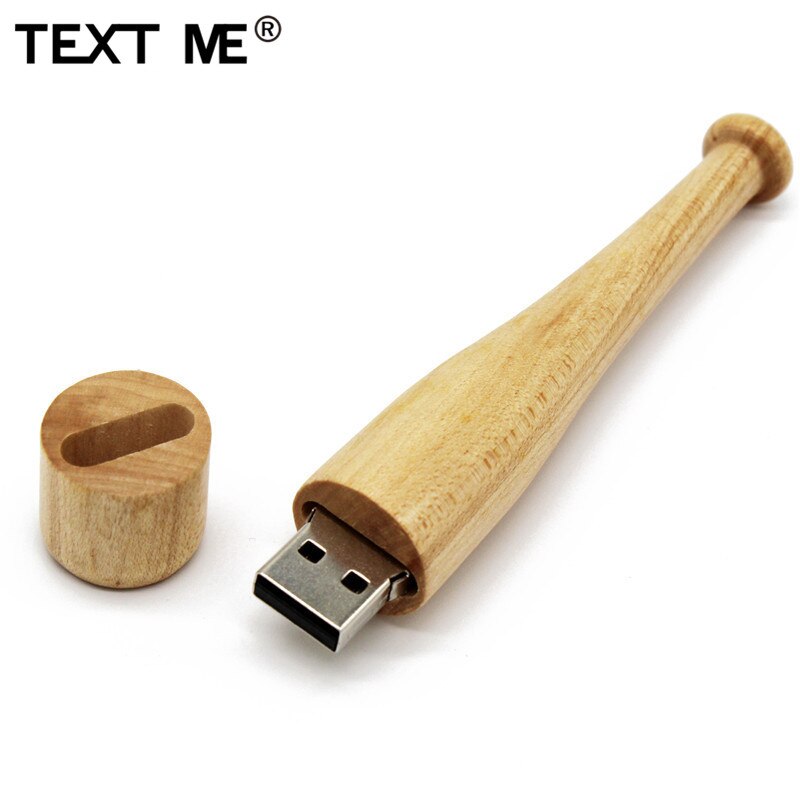 Tekst Me Maple Houten Bat Nmodel 64Gb Flash Drive 4Gb 8Gb 16Gb 32Gb Pendrive Usb 2.0 Usb Stick