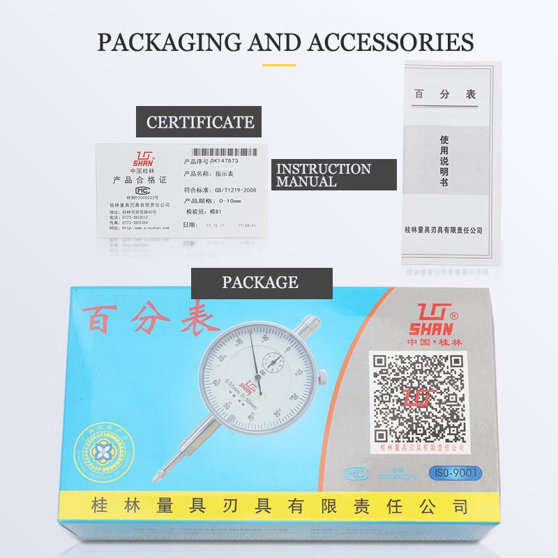 Precision 0.01mm Dial Indicator 0-10mm Meter Precise dial Gauge Resolution Indicator Gauge mesure instrument Tool dial gauge