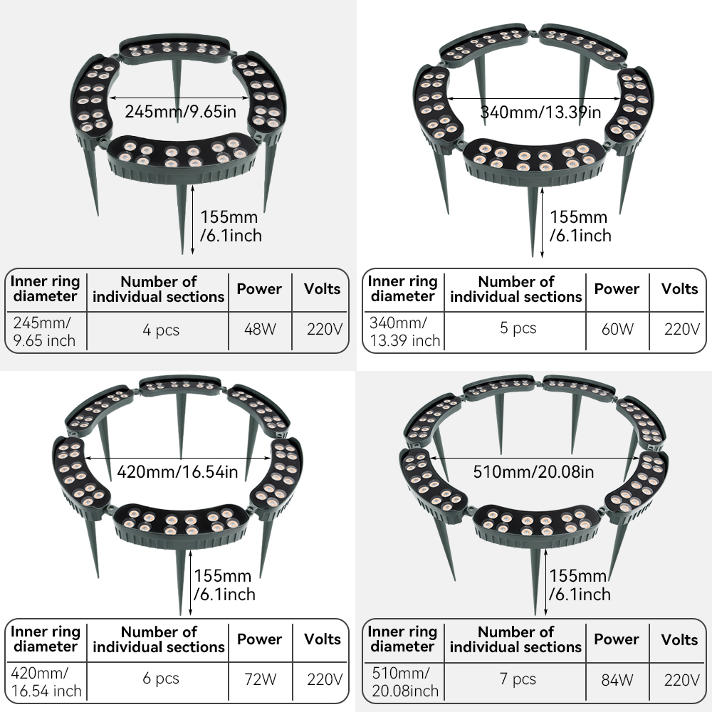 Udendørs led-trælampe vandtæt trælampe med  ip65 træer og jordspyd led-natlampe til have, gårdsplads og sti