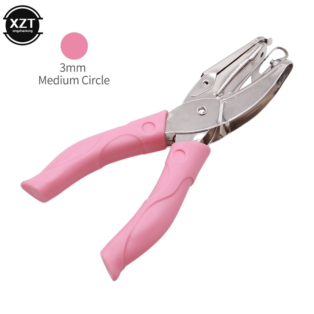 Handheld Hole Punch Cute Mini Papper Cutter Puncher Metal Plier for School Student Office DIY Tool For Diary Note book Eyelet: B