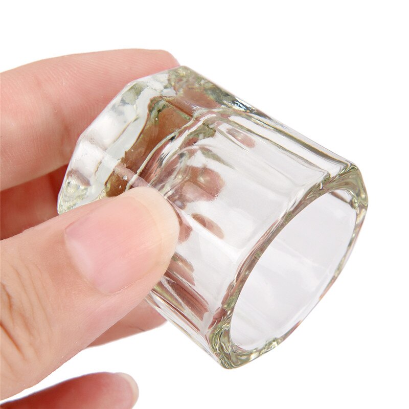 Acrylic Powder Dappen Dish Crystal Glass Cup for Acrylic Nail Art Clear Transparent White Color Acrylic Liquid Glass