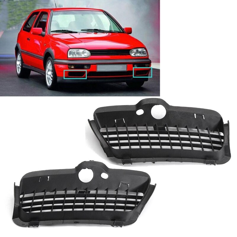 Paragolpes delantero para coche, parrillas inferiores laterales para Vw /Golf Mk3 1H685366601C, 1 par