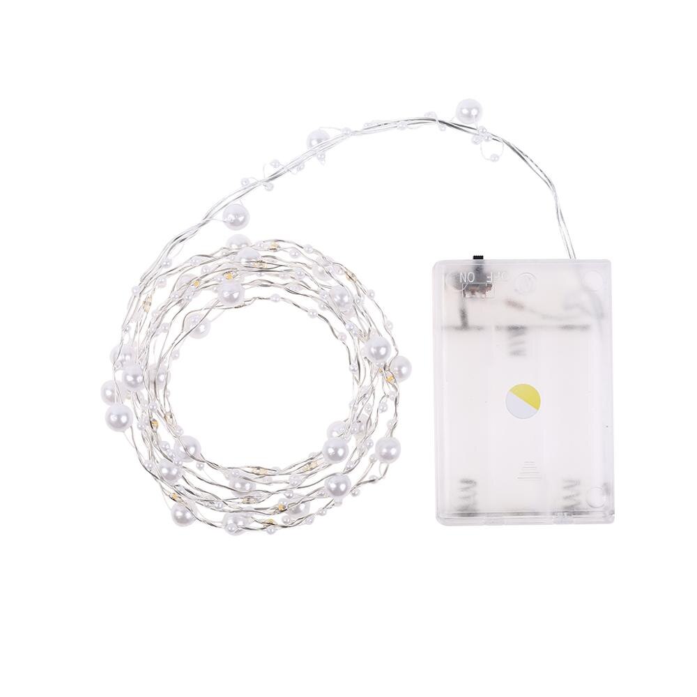 Pearl Led Strings Light 1.8M 20led Copper Wire 2XAA Battery Operated Christmas Wedding Party Decoration LED String Fairy Lights