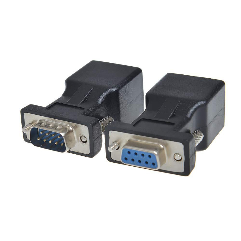 Network cable extend DB9 Adapter 8Pin Rj45 Female 9Pin RS232 DB9 Male Adapter Connector DB9 Female Rj45 Female Connector Adaptor