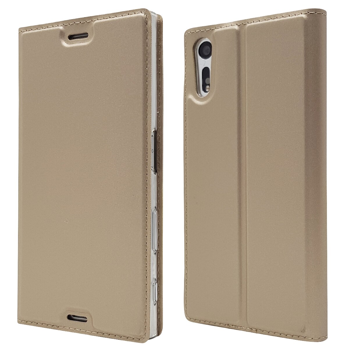 Funda de adsorción magnética ultradelgada, funda de para Sony Xperia XZ XZs, funda para teléfono con tacto mate: Gold