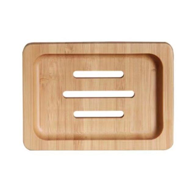 Bathroom Soap Dish Storage Box Handmade Wooden Natural Bamboo Soap Dishes Tray Holder Storage Soap Rack Plate Box Container: NO.9