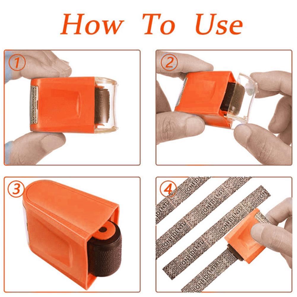 Anti-Counterfeiting Hidden ID Roller Identity Anti-Theft Protection Stamp Privacy Data Garbled Self-Ink Stamp Confidential Smear