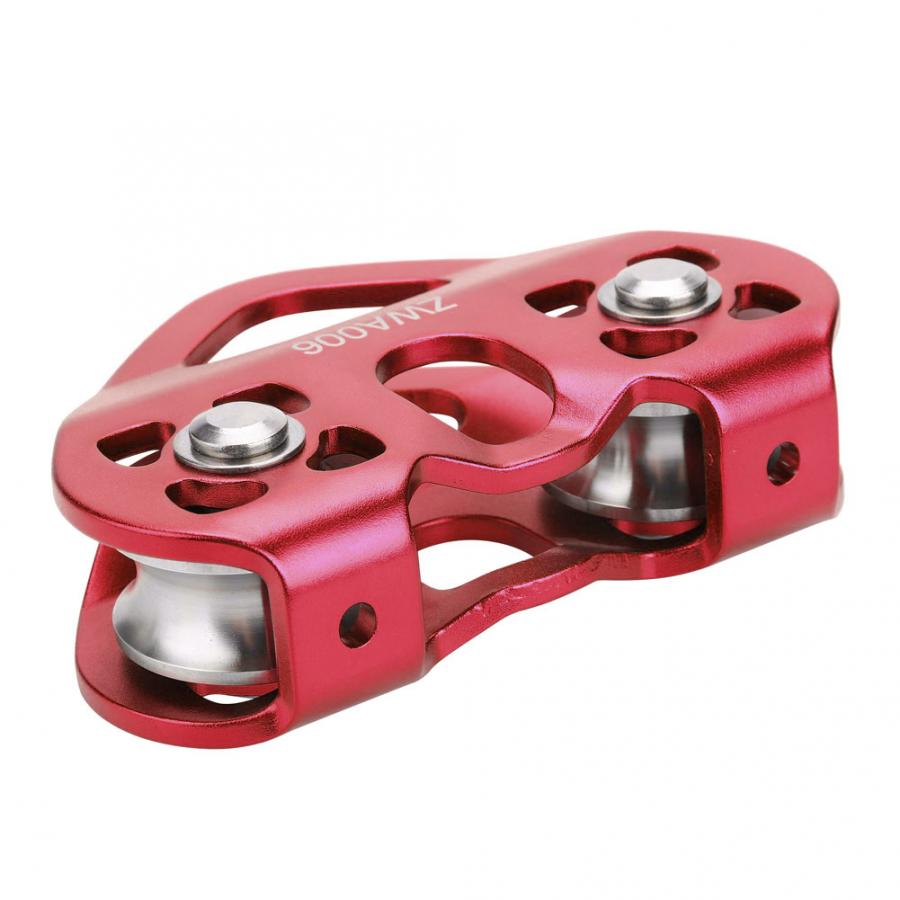 30KN Dual Pulley Zip Line Rescue Cable Trolley Outdoor Rock Climbing Equipment Outdoor Climbing Dual Pulley Accessories