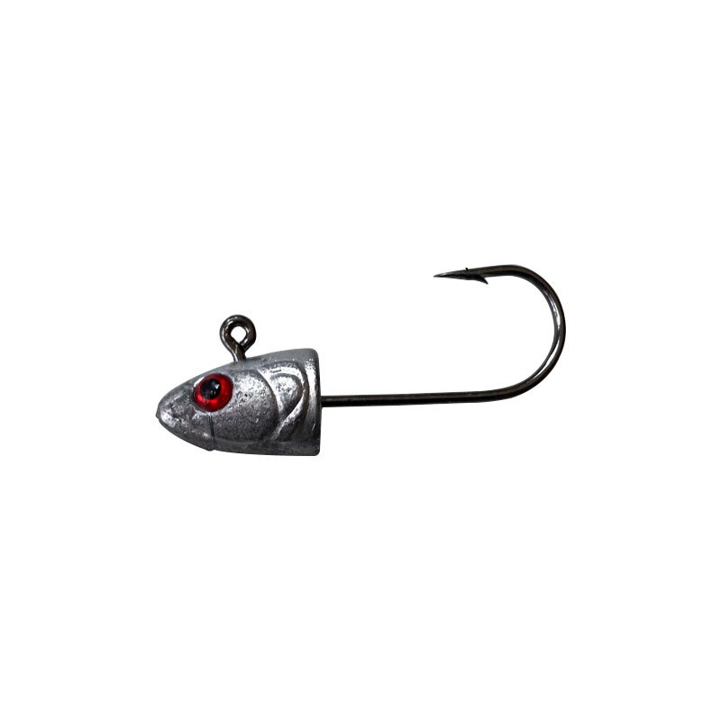 Señuelo de cabeza suave de plomo, aparejo de pesca de lubina, tipo pez 3D, Ojo de 3,5g 5g 7g 10g, cebo de gusano blando de silicona con púas, herramienta de gancho, 6 uds.
