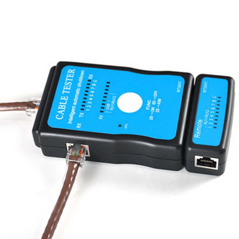RJ45 RJ11 Network Ethernet Auto Scan Intelligent Cable Tester Breakdown Test Portable With LED Indicator Automatic Shutdown