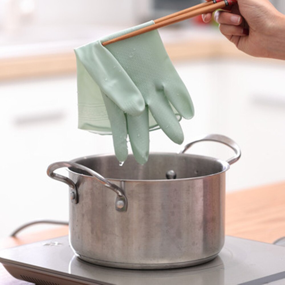 Kitchen Waterproof Rubber Gloves Latex Thin Section Durable Dishwashing Laundry Housework Cleaning Gloves