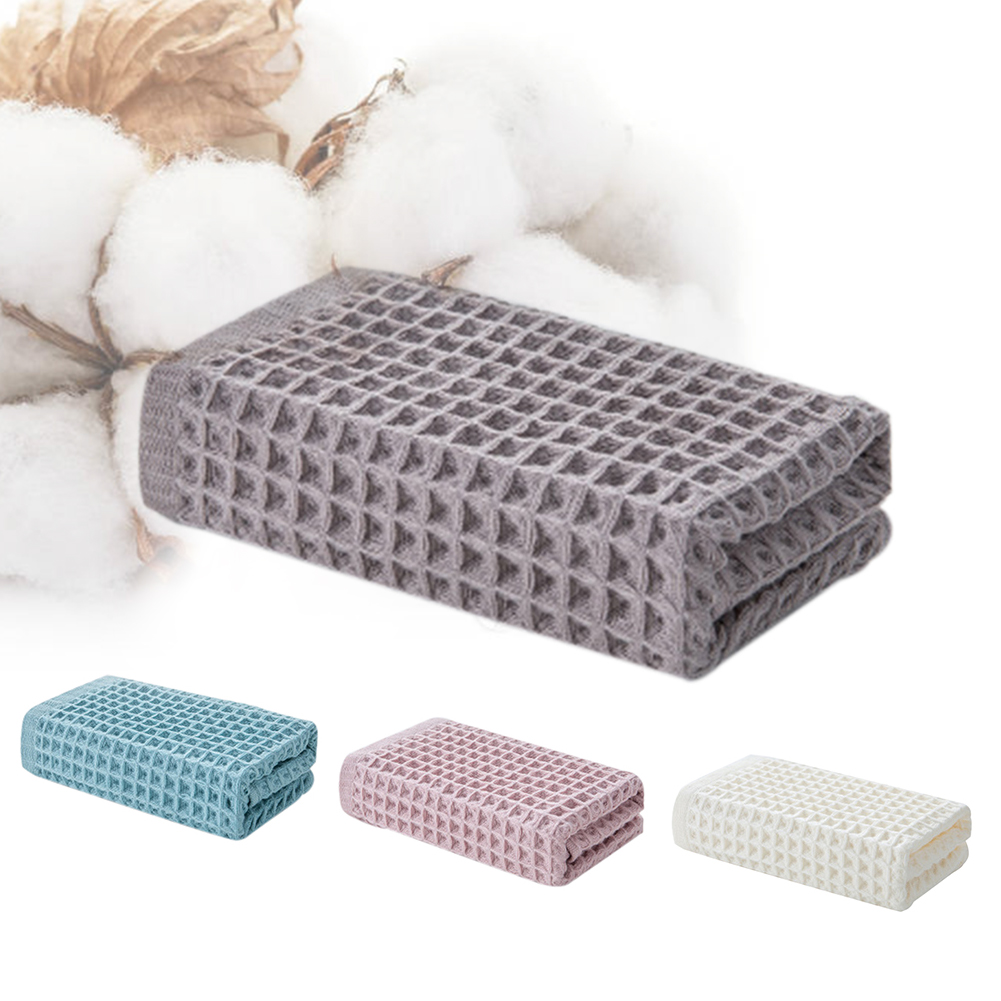 Thick Cotton Absorbent Bath Towel Waffle Weave Hand Towel Women Men Kids Bathroom Beach Facial Cleaning Face Towels Quick Dry