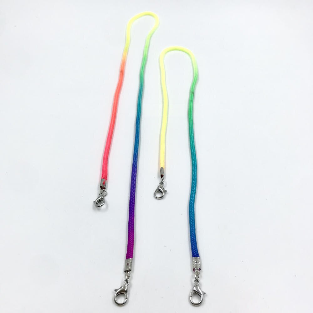 Regenboog Kleuren Gezichtsmasker Lanyard Handige Handige Houder Touw Anti-verloren Anti Masker Opknoping Hals Halter Touwen