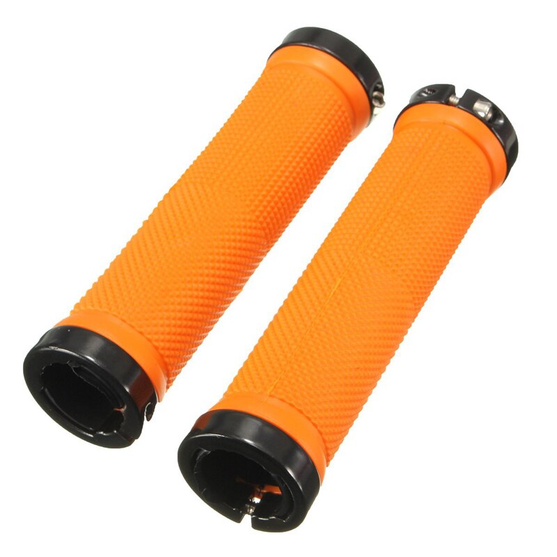 1 Paar Fiets Handvat Grip Mtb Bmx Fiets Stuur Grips Oranje: Default Title