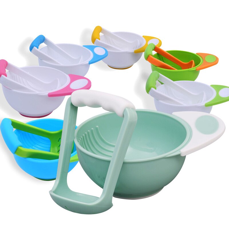 Baby Food Grinding Bowl Children's Food Supplements Foods Grinder Manual Food Press Machine Safe Processor Baby Food Mills Tools