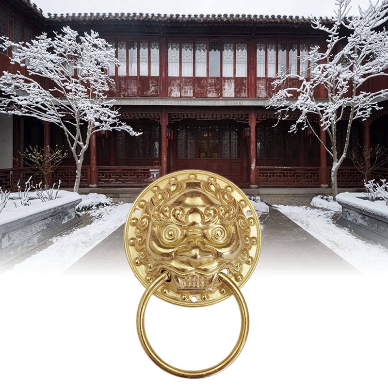 Deurklopper Pull Leeuwenkop Deurklopper Messing Antieke Deur Kloppers Voor Voordeur Home Decor Meubels Handvat