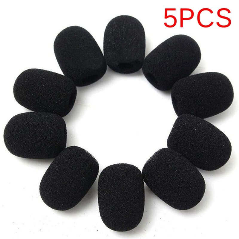 Commercio all&#39;ingrosso 5Pcs Auricolare Microfono Schiuma Auricolare Microfono Grill Parabrezza Spugna Foam Pad Nero Cover Copertura Mic 30 millimetri * 20 millimetri * 8 millimetri