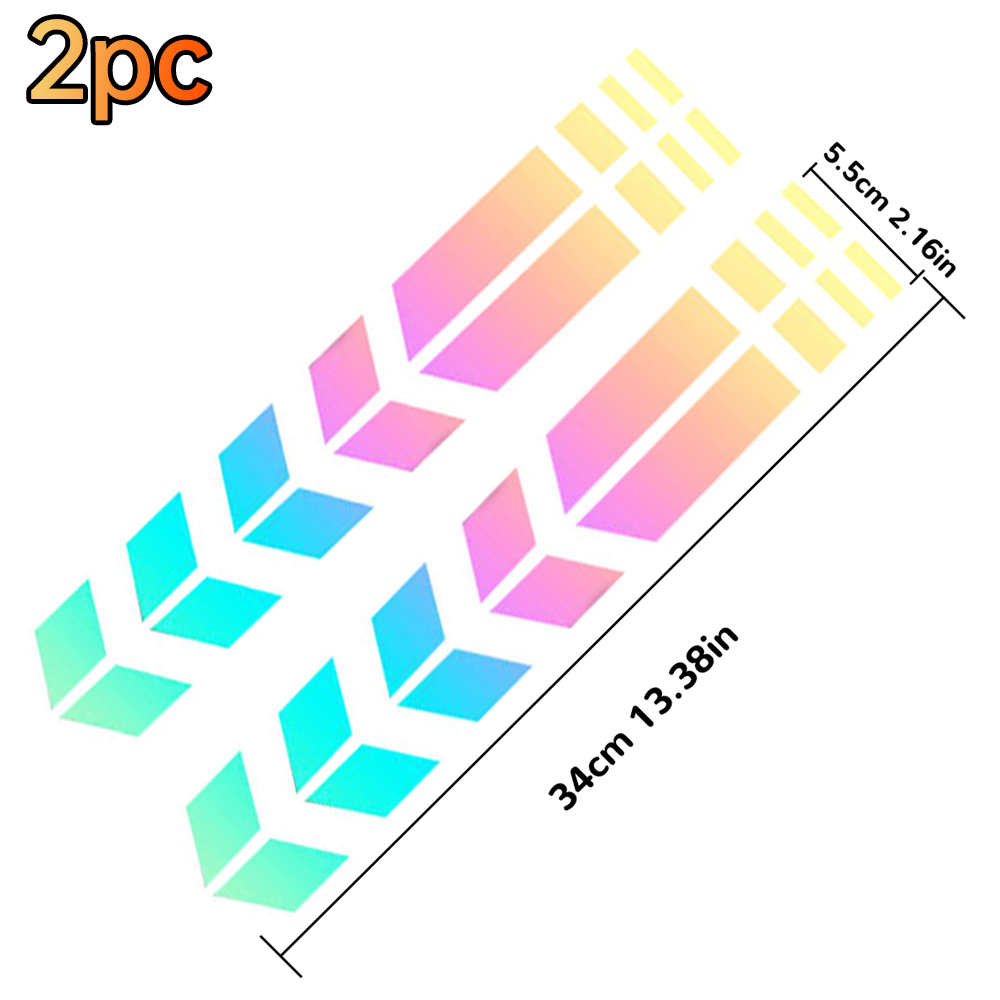 Adesivo moto universale con frecce, pasta Flash, impermeabile, resistente all'olio, adesivo riflettente, nastro moto, adesivo: MULTI