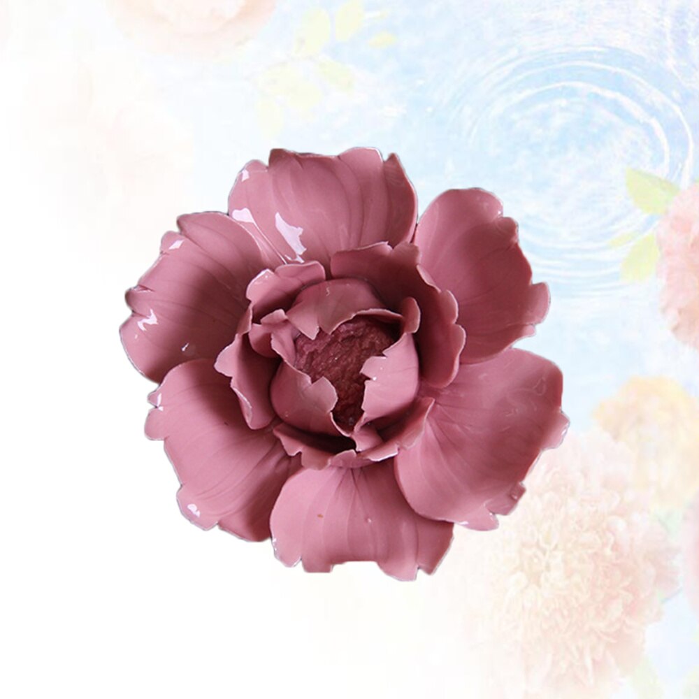 Fleur d'art en céramique murale suspendue, décor artisanal stéréoscopique artificiel pivoine de Luoyang pour salon: Picture 1