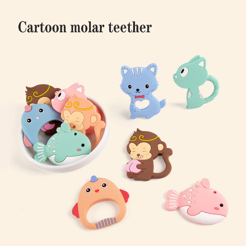 Silicone Baby Bijtring Baby Bite Speelgoed Kind Molaire Beet Geboorte Voor Pasgeborenen Peuter Speelgoed