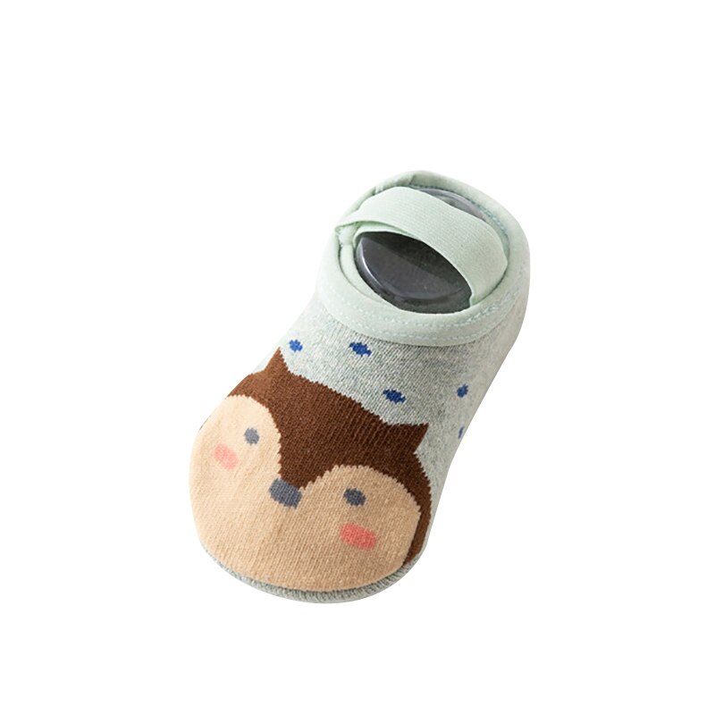 1 Pair Baby Girls Boys Cute Cartoon Non-slip Cotton Toddler Floor Socks Animal Pattern First Walker Shoes For Newborns: LM