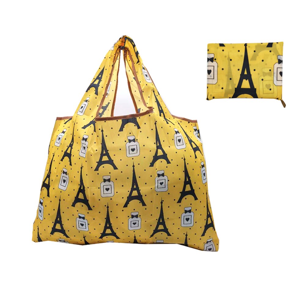 Women's Large Shopping Bags Foldable Washable Tote Reusable Handbag Waterproof Grocery Bag for Everyday Use: F