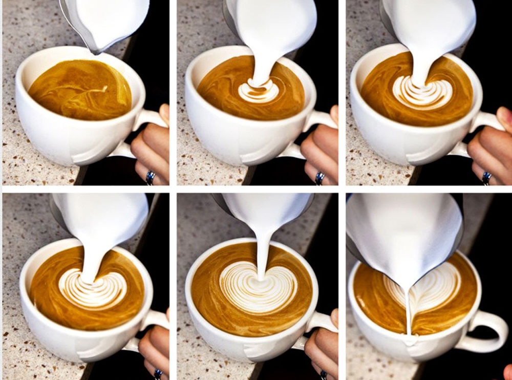 IYouNice 350ML Japanse Stijl Roestvrij Staal Melk Pitcher Geschikt Koffie Pitcher Pull Bloem bot Latte Melk Opschuimen Drinken