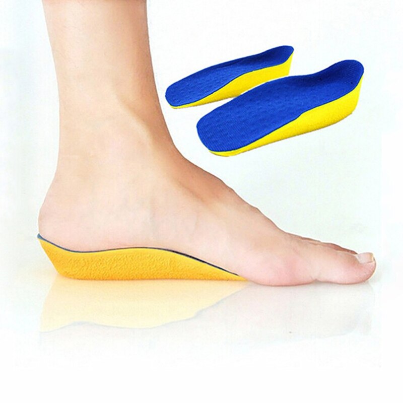 1 Pair 2cm High Increasing Heel Lift Half Insoles In Sock Pad