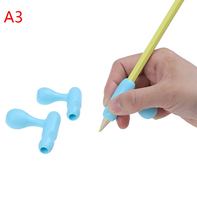 Lápiz de dibujo con forma de pez delfín de silicona, 3 uds., creatividad para niños, estudiantes, lápiz para escribir, protege los dedos, Juguetes: CYSHTOY018A3