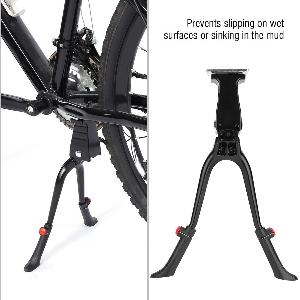 Center Mount Double Leg Parking Rack Bike Kickstand Adjust Height fits most 24" 26" 28" Bicycle 2 Legs Stand