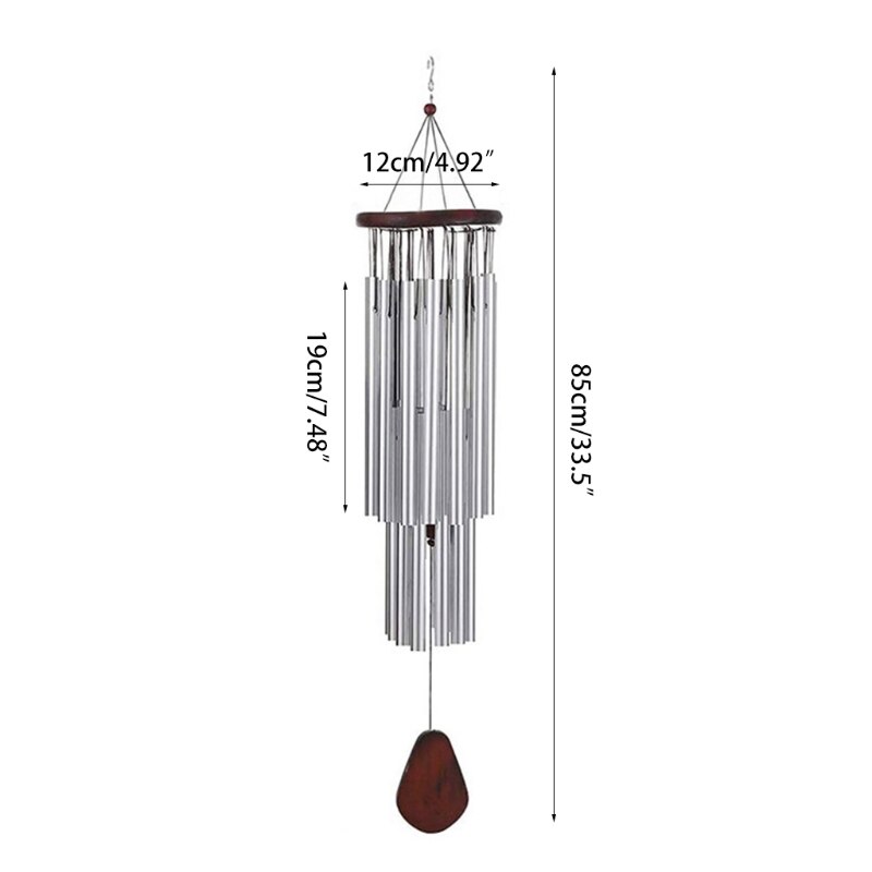 27 Tubes Handmade Large Wind Chimes for Outdoor Tuned Hummingbird Bells Soothing K3NA