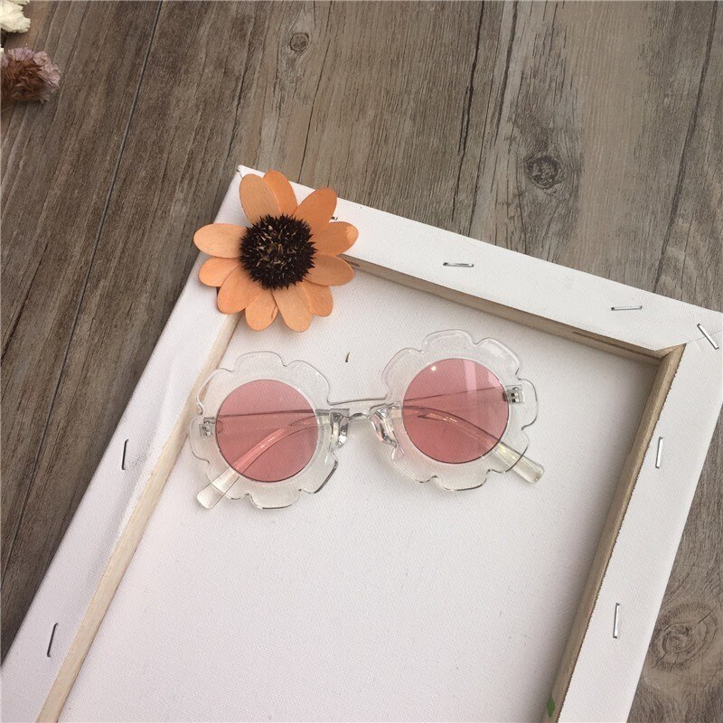 årgang låve solbriller låve solbriller runde blomster gafas baby låve  uv400 sport solbriller jenter takrenne oculos de sol: Rosa